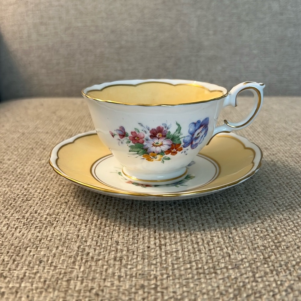 Crown Staffordshire Tea Cup And Saucer